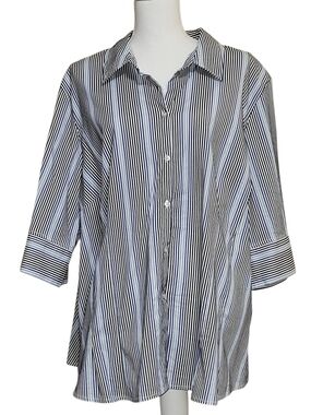 Lane Bryant Signature Pinstripe  Blouse